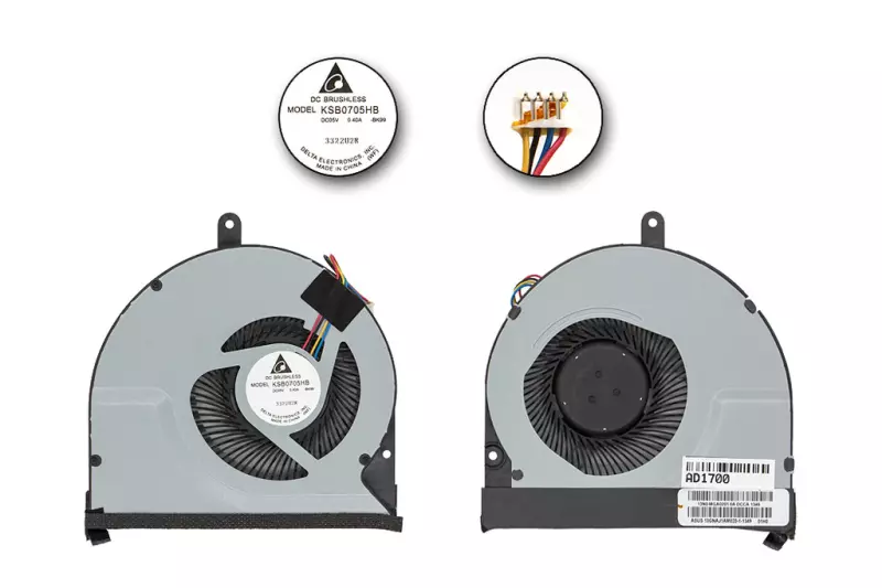 Asus N56, N76 sorozathoz gyári új hűtő ventilátor (KSB0705HB, BK99)