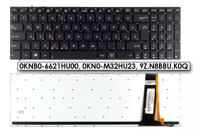 Asus N56 N56DY fekete magyar laptop billentyűzet