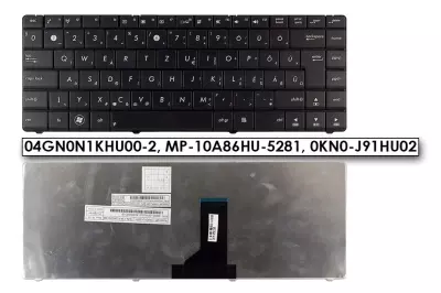 Asus N43 sorozat N43SN fekete magyar laptop billentyűzet