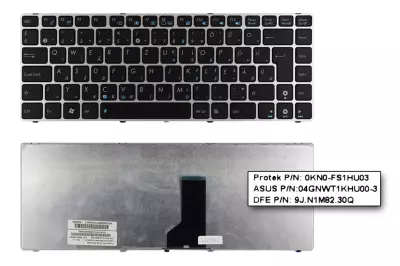 Asus UL30 sorozat UL30JT fekete magyar laptop billentyűzet