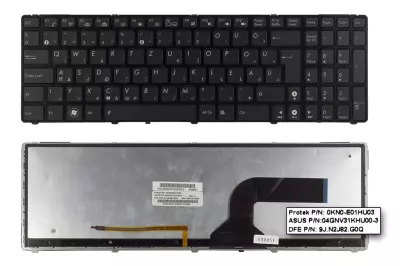 Asus G60 sorozat G60VX fekete magyar laptop billentyűzet