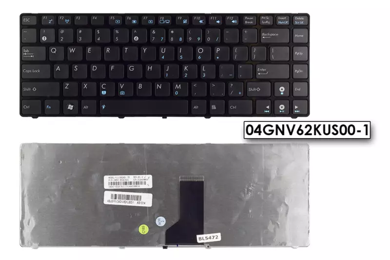 Asus U40 sorozat U40SD fekete US angol laptop billentyűzet
