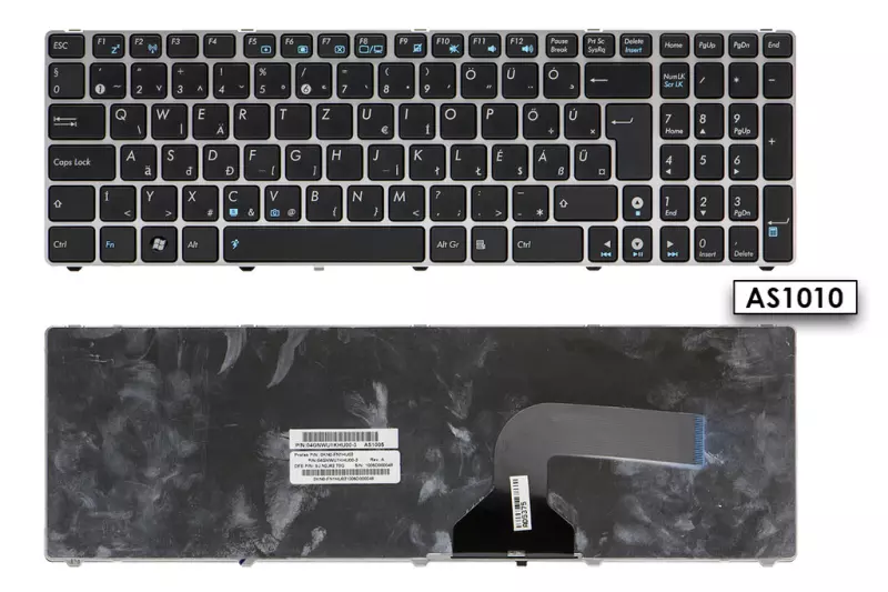 Asus X52 sorozat X52D ezüst-fekete magyar laptop billentyűzet