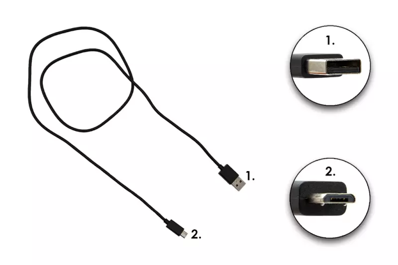 USB - microUSB adat, töltőkábel 1 m