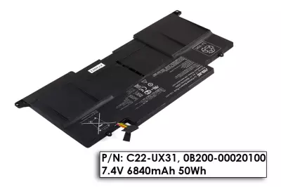 Asus ZenBook UX31A gyári új 6 cellás akkumulátor (0B200-00020100, C22-UX31)