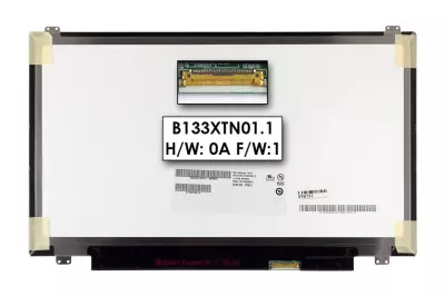 Gyári új fényes 13.3'' HD (1366x768) eDP LED Slim kijelző (csatlakozó: 30 pin - jobb)