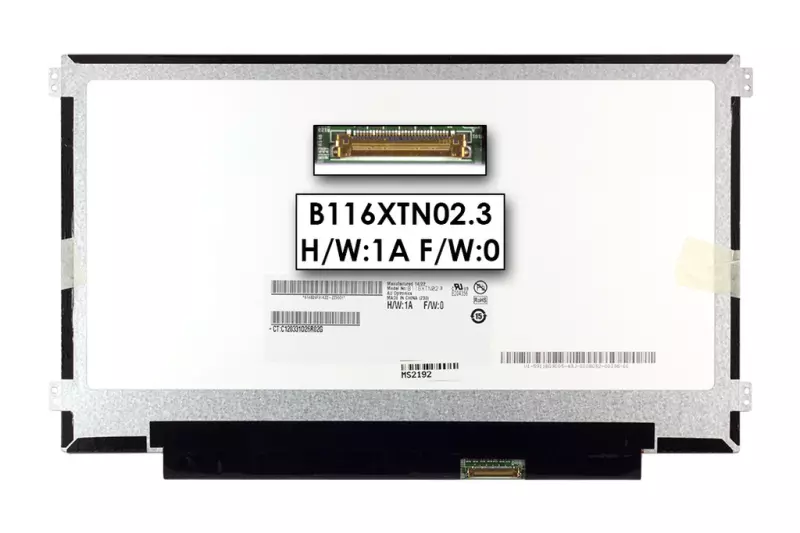 Gyári új matt 11.6' HD (1366x768) eDP LED Slim kijelző (csatlakozó: 30 pin - jobb)
