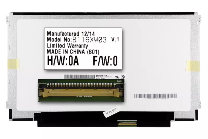 Gyári új matt 11.6'' HD (1366x768) LED Slim kijelző (csatlakozó: 40 pin - jobb)