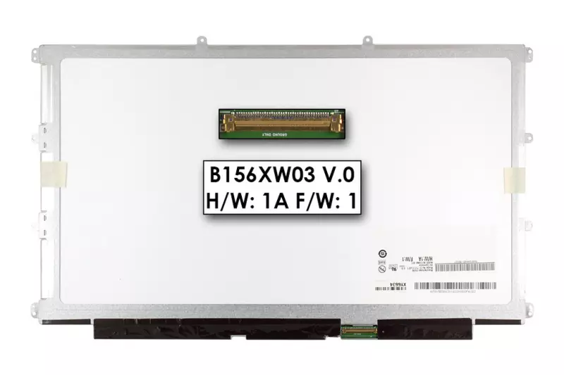 Gyári új fényes 15.6' WXGA HD (1366x768) LED Slim kijelző Asus UL50AG (csatlakozó: 40 pin - jobb)