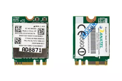 Broadcom BCM943162ZP M.2 Mini 802.11a/b/g/n/ac WLAN + Bluetooth 4.0 NGFF kártya Lenovo (00JT473)