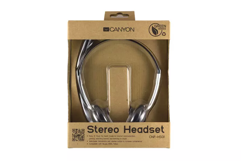 Canyon Stereo Headset fejhallgató mikrofonnal, CNF-HS01
