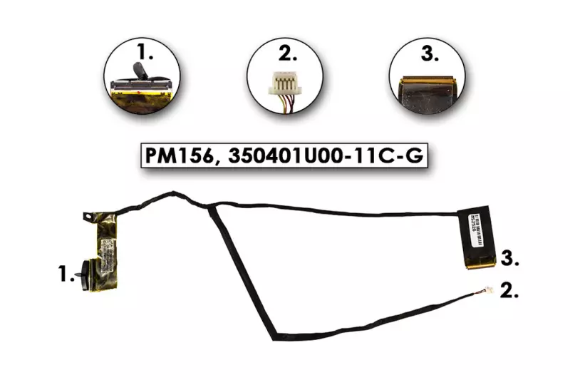 Compaq Presario CQ62, HP G62 használt LCD kábel (LED) (PM156, 350401U00-11C-G)