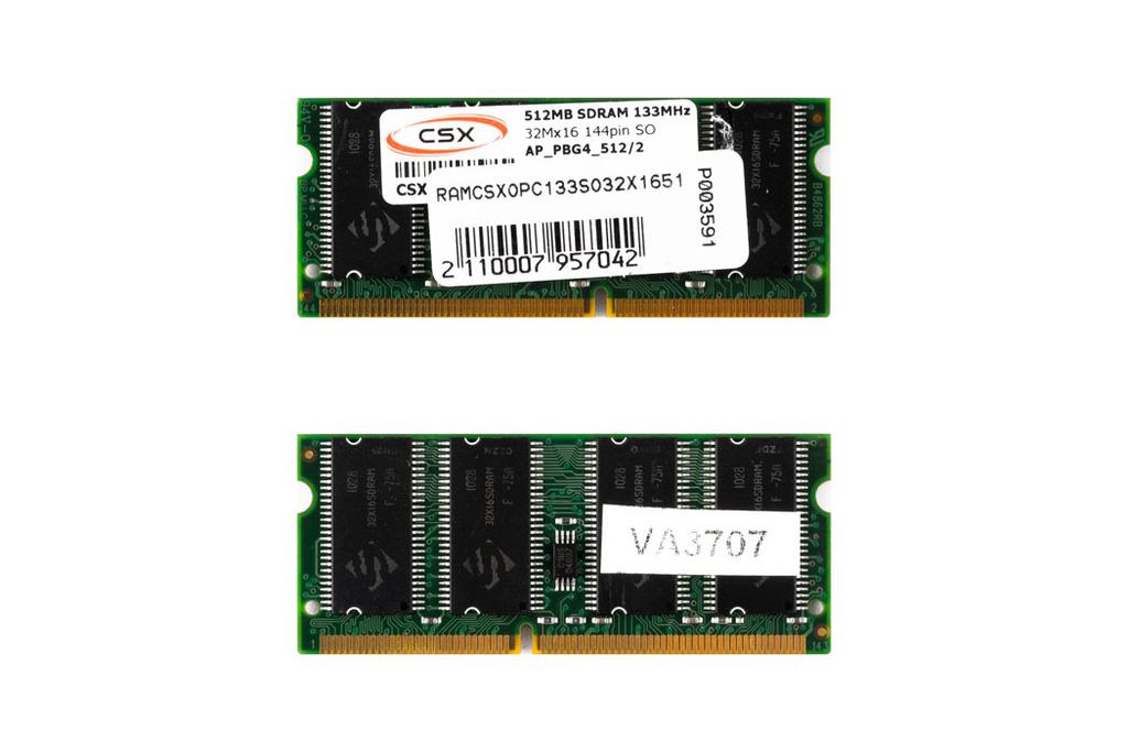 CSX 512MB SDRAM 133MHz 32Mx16  gyári új memória