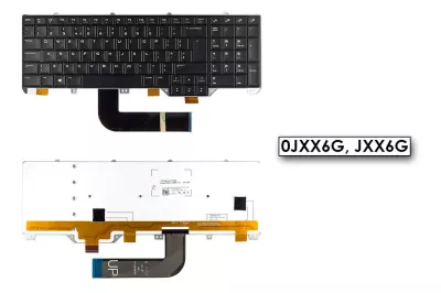 Dell Alienware M17x, M18x gyári új UK angol háttérvilágításos billentyűzet, JXX6G