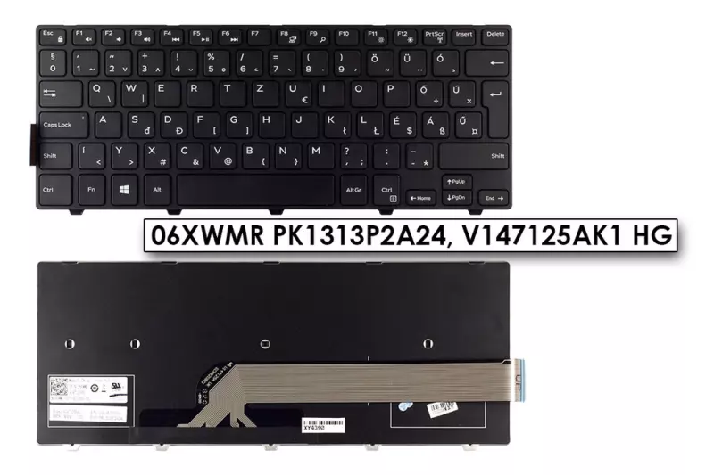 Dell Inspiron 3442 fekete magyar laptop billentyűzet