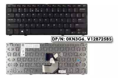 Dell Inspiron 5323 fekete US angol laptop billentyűzet