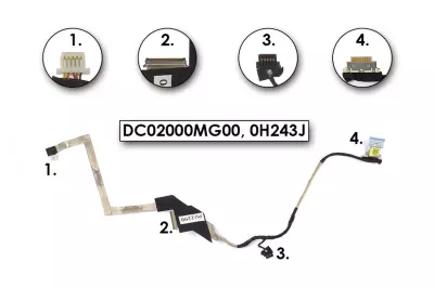 Dell Inspiron 910, Mini 9, 910 Használt LCD átvezető kábel, LCD cable, DC02000MG00