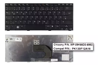Dell Inspiron mini Mini 1018 fekete német  laptop billentyűzet