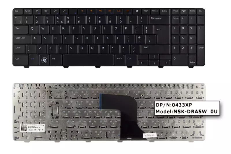 Dell Inspiron N5010, M5010 gyári új angol billentyűzet (DPN 0433XP)