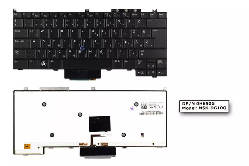 Dell Latitude E4300 gyári új LED háttérvilágításos magyar billentyűzet (DPN 0H650G)