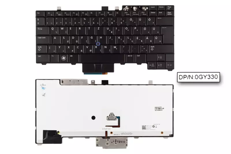 Dell Latitude E5510, E6410, E6510 gyári új magyar billentyűzet LED háttérvilágítással (DPN 0GY330)