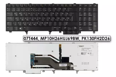 Dell Latitude E5520, E5530, E6520 gyári új magyar LED háttér-világításos billentyűzet (Win8) (7T444)