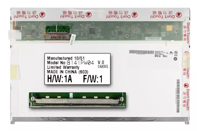 Gyári új matt 14.1'' (1440x900) LED kijelző Dell Latitude E6400 (csatlakozó: 50 pin - jobb)