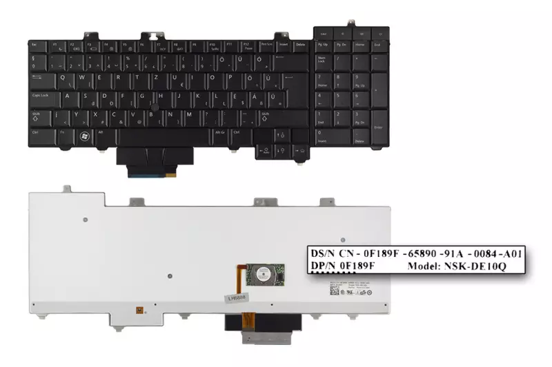 Dell Precision M6400, M6500 gyári új magyar fekete billentyűzet (0F189F)