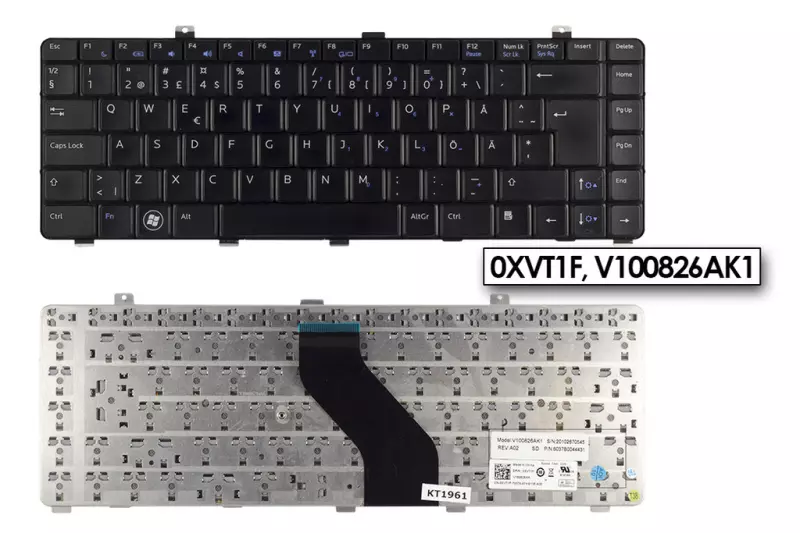Dell Vostro V13, V13Z használt SVÉD-FINN laptop billentyűzet (0XVT1F)