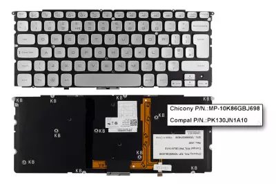 Dell XPS L412z ezüst UK angol laptop billentyűzet