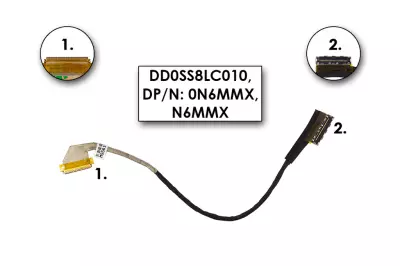 Dell XPS 15Z L511Z gyári új LCD kijelző kábel (DD0SS8LC010, DP/n: 0N6MMX)