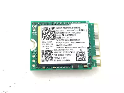 Dell 256GB PCI-E NVMe M.2 SSD meghajtó, (2230) (0M3TJT)