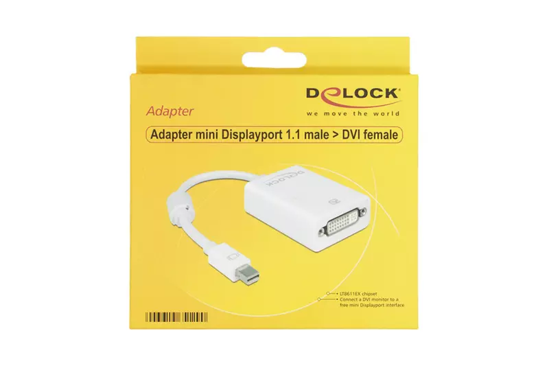 Delock Mini Displayport 1.1 (apa) - DVI 24+5 port (anya) átalakító kábel (65129)