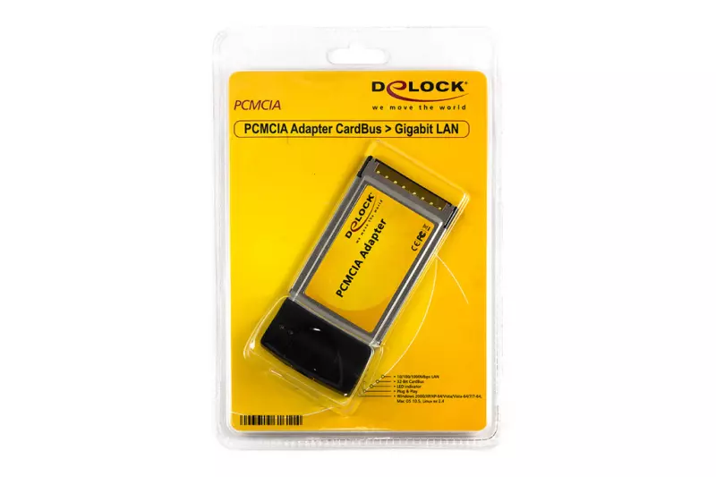 Delock PCMCIA 10/100/1000 Mbps Gigabit LAN kártya