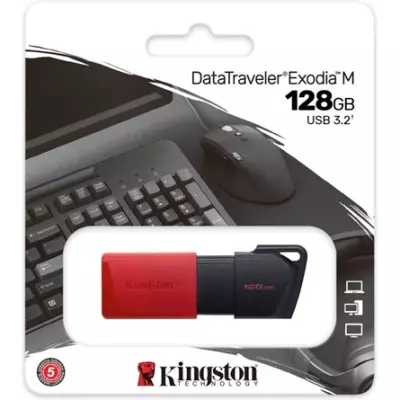 Kingston DataTraveler Exodia 128GB USB 3.2 (Gen 1) fekete-piros pendrive (DTXM/128GB)