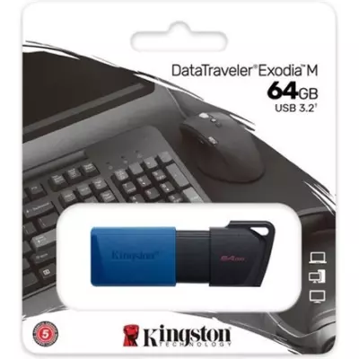 Kingston DataTraveler Exodia 64GB USB 3.2 (Gen 1) fekete-kék pendrive (DTXM/64GB)