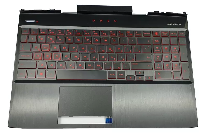 HP Omen 15-DC sorozathoz gyári új fekete-piros orosz billentyűzet modul touchpaddal (L32774-251)