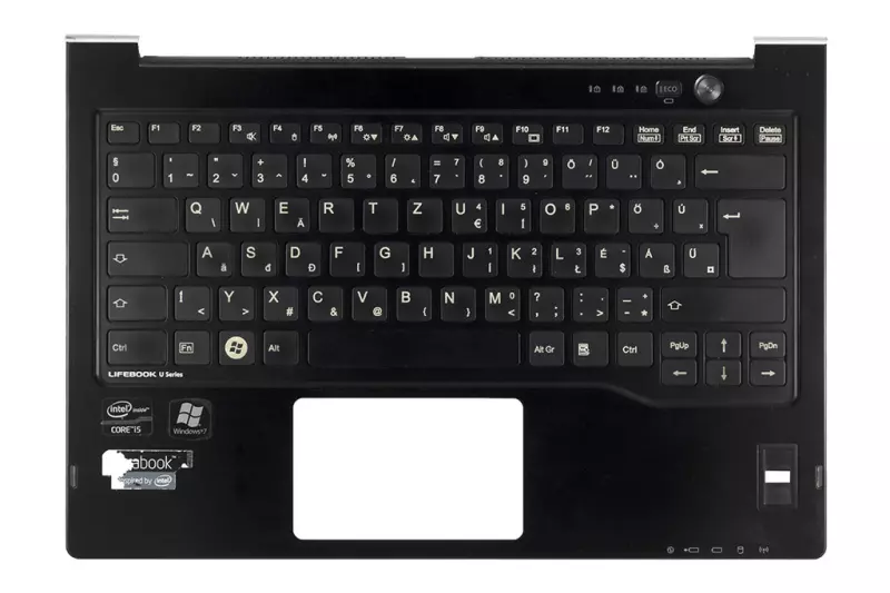 Fujitsu Lifebook U772 használt billentyűzet modul fekete-ezüst, CP568940-01