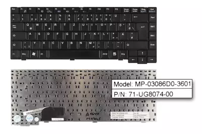 Fujitsu Amilo M1425 fekete német  laptop billentyűzet