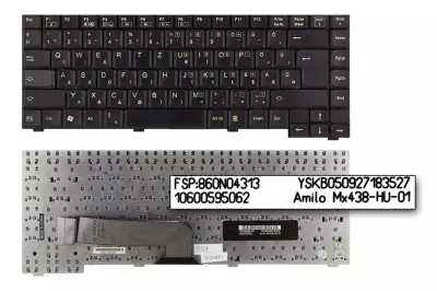 Fujitsu Amilo M3438G fekete magyar laptop billentyűzet