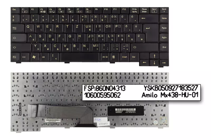 Fujitsu Amilo Pi1536 fekete magyar laptop billentyűzet