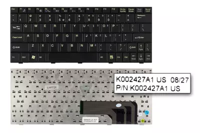 Fujitsu-Siemens Amilo M1437 gyári új US ANGOL fekete laptop billentyűzet (K002427A1)