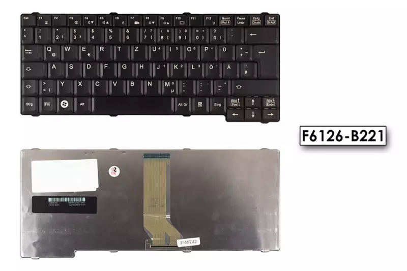 Fujitsu-Siemens Esprimo V5515, V5535, V5555 gyári új német fekete billentyűzet (F6126-B221)