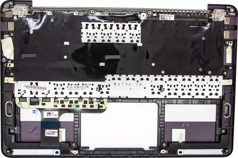 Asus UX305UA, UX305LA gyári új német lila-fekete billentyűzet modul + hangszóró (90NB08T1-R31GE0)