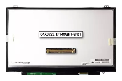 Gyári új matt 14.0' WQHD (2560x1440) eDP LED Slim kijelző (csatlakozó: 40 pin - jobb) Lenovo ThinkPad X1 Carbon (04X3923, LP140QH1-SPB1)