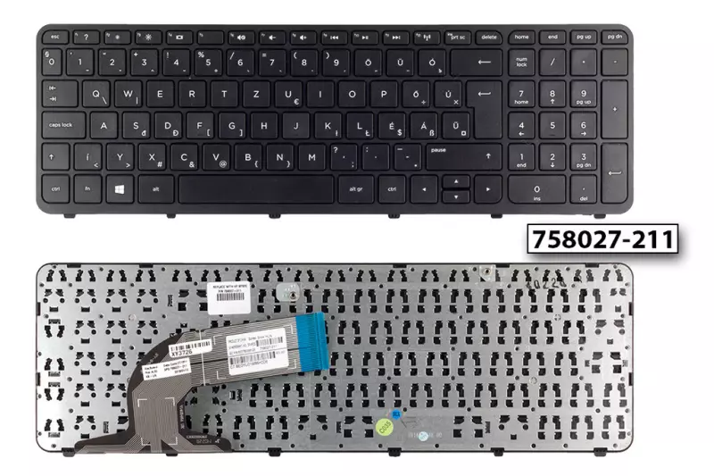 HP 350 G2 fekete magyar laptop billentyűzet