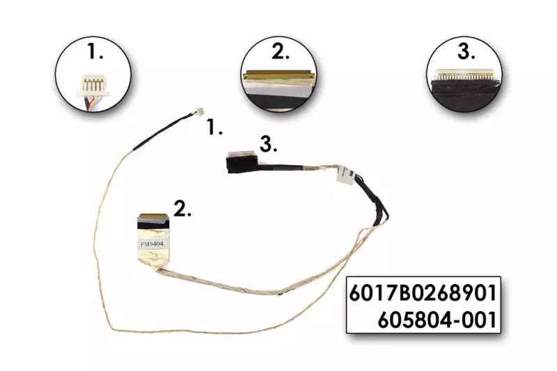 HP 420, 425, 620, 625 használt Kijelző Kábel (6017B0268901)