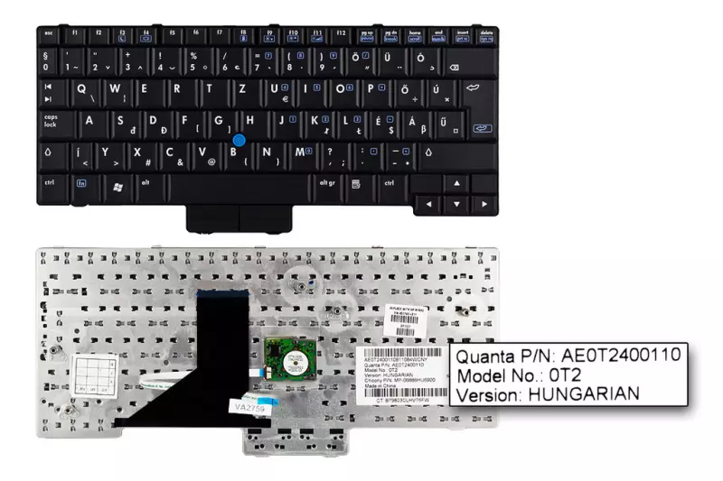 HP Compaq 2510p, 2530p, EliteBook 2530p gyári új magyar billentyűzet (SPS 451748-211)