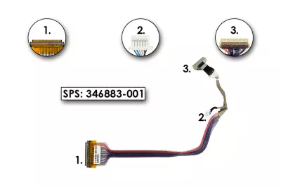 HP Compaq NC6000 használt Kijelző kábel 14.1 inch, (XGA),(344396-001)