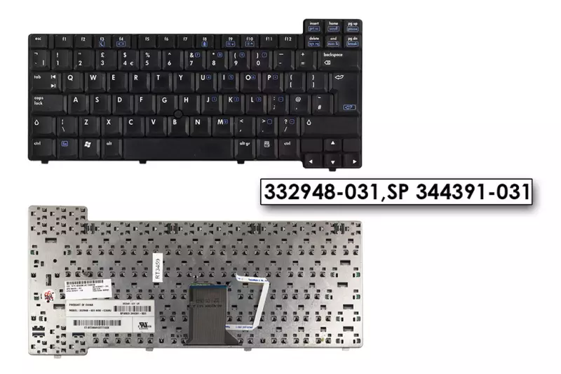 HP Compaq nc6000,nx5000,Presario V1000 használt UK angol billentyűzet (332948-031,344391-031)